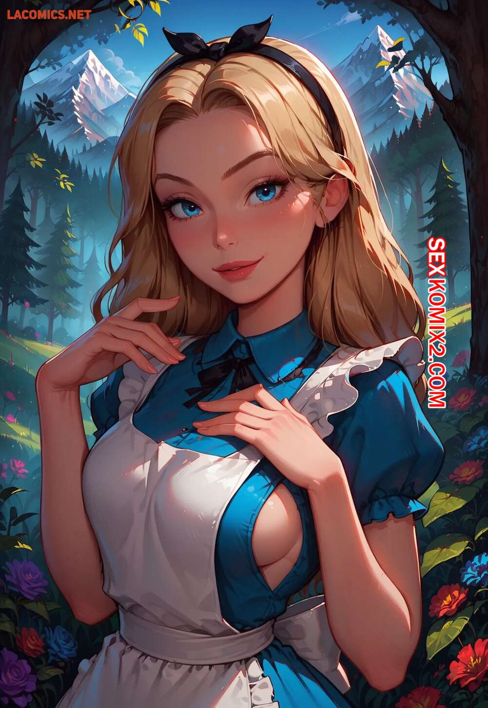 Порно комикс Alice Visits Wonderland. LowFireStudios