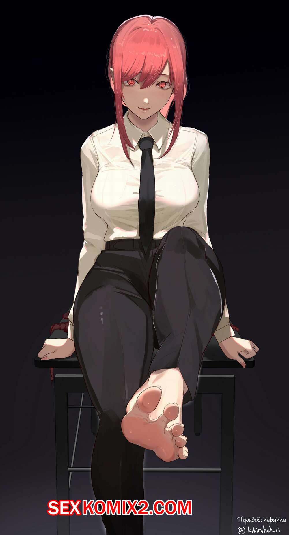 Порно комикс Chainsaw Man. Воспитание Пауэр. Kikimihukuri