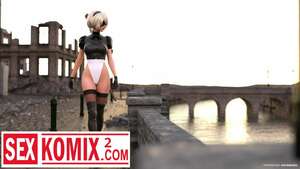 Порно комикс 3D Ева. Стычка. Nier Automata.