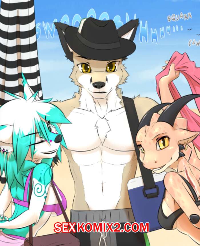 Порно комикс Фурри. Пляжный день. Beach Afternoon. Leongon