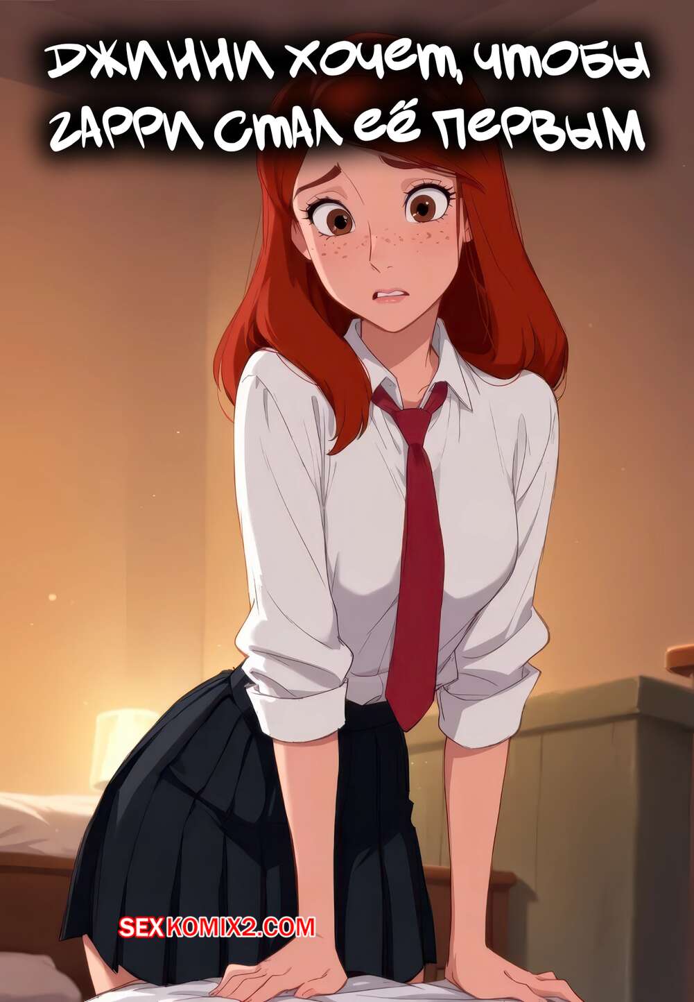 Порно комикс Гарри Поттер. Джинни хочет, чтобы Гарри стал ее первым