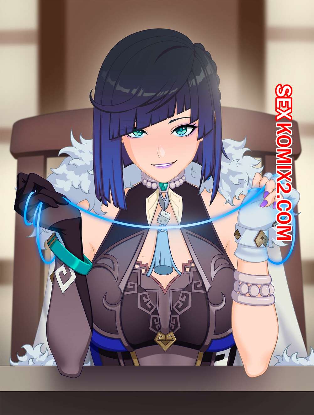 Порно комикс Genshin Impact. Благодарность от Е Лань. Red Rook