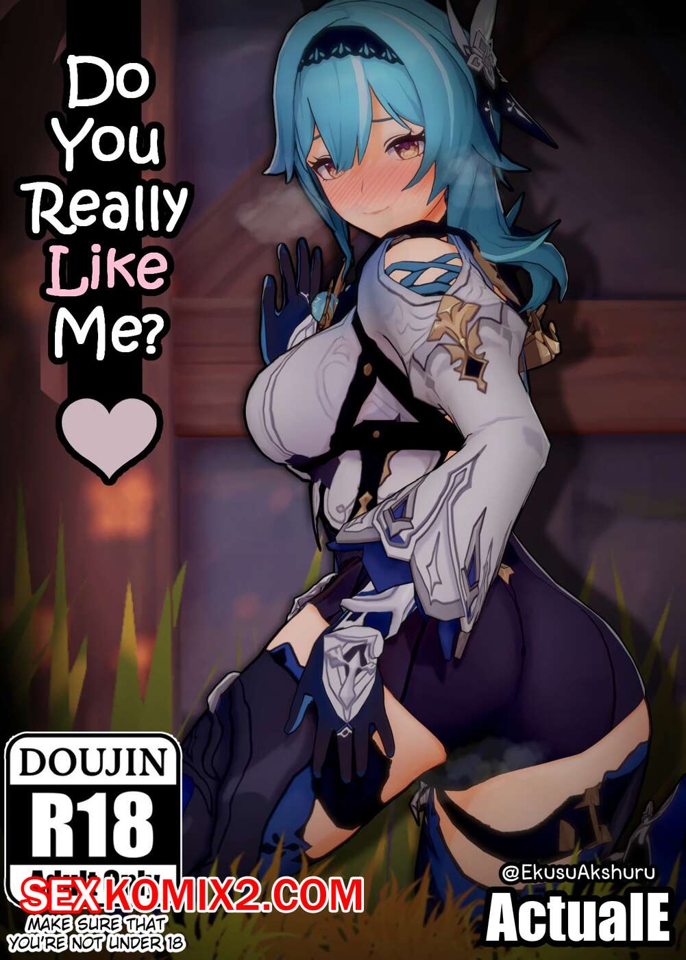 Порно комикс Genshin Impact. Я правда тебе нравлюсь. Do You Really Like Me. ActualE