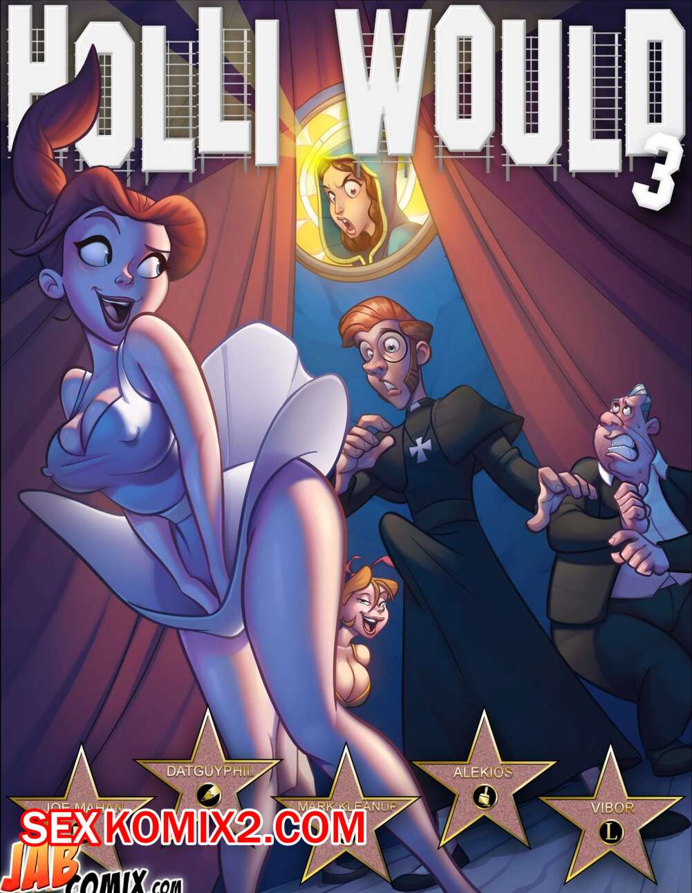Порно комикс Хуйливуд. Часть 3. Holli Would. JABComix