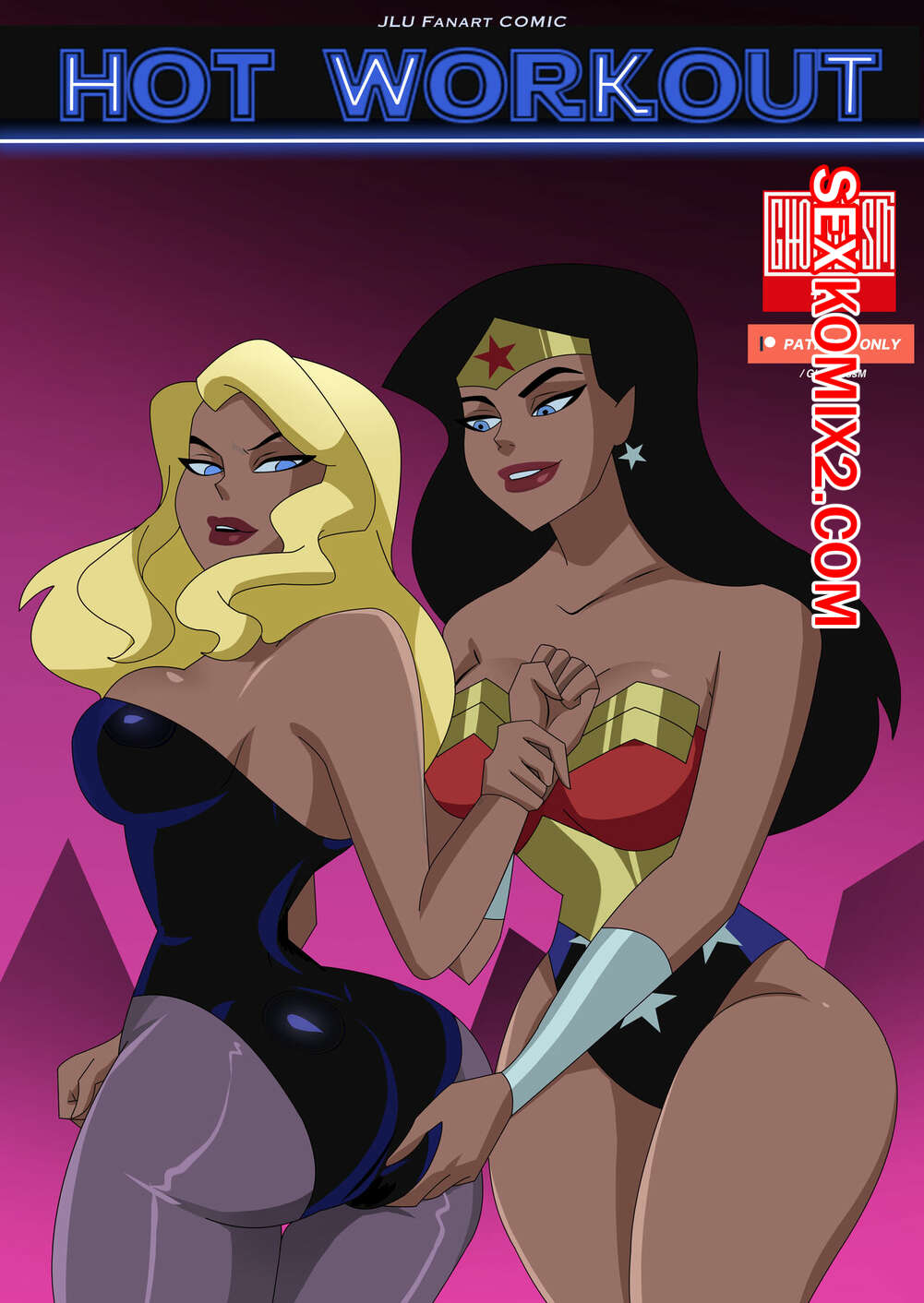 Порно комикс Лига справедливости. Горячая тренировка. Hot Workout. Ghostlessm