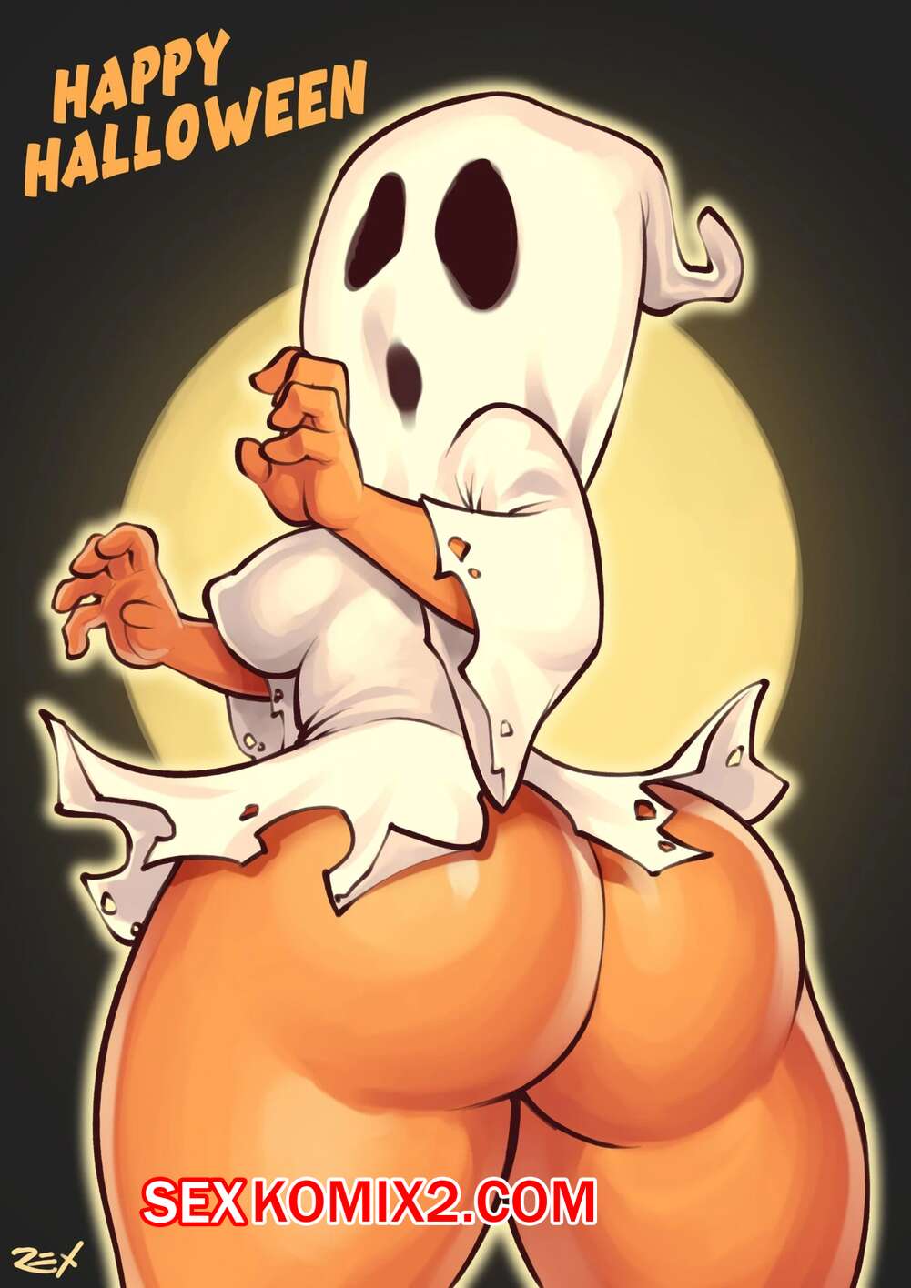 Порно комикс Лора. Хэллоуин. Lora. Halloween. R EX.