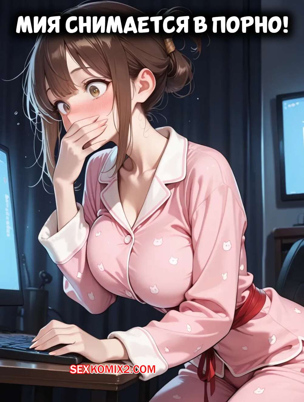 Порно комикс Мия снимается в порно. Часть 1. Miya Shoots a Porno. OrionAI.