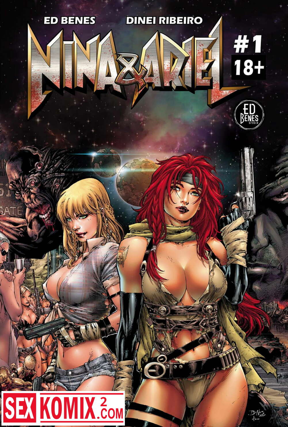 Порно комикс Нина и Ариэль. Английский.