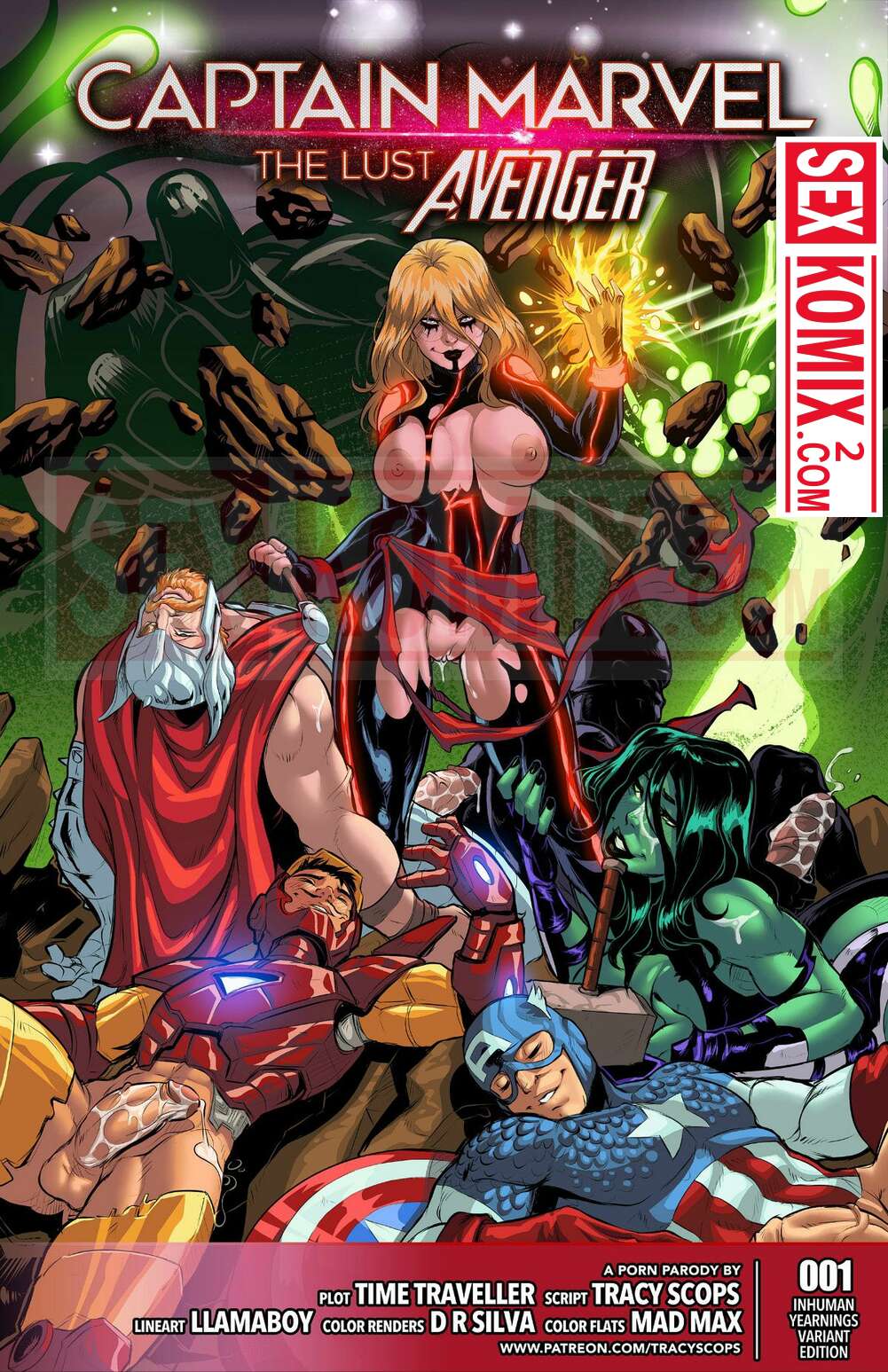 Порно комикс Похотливый мститель. The Avengers. Tracy Scops.
