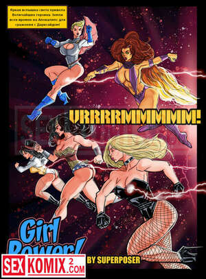 Порно комикс Сильные женщины. SuperPoser.