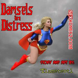 Порно комикс Супергерл. Девочки в беде. Damsels in Distress. Tlameteotl.