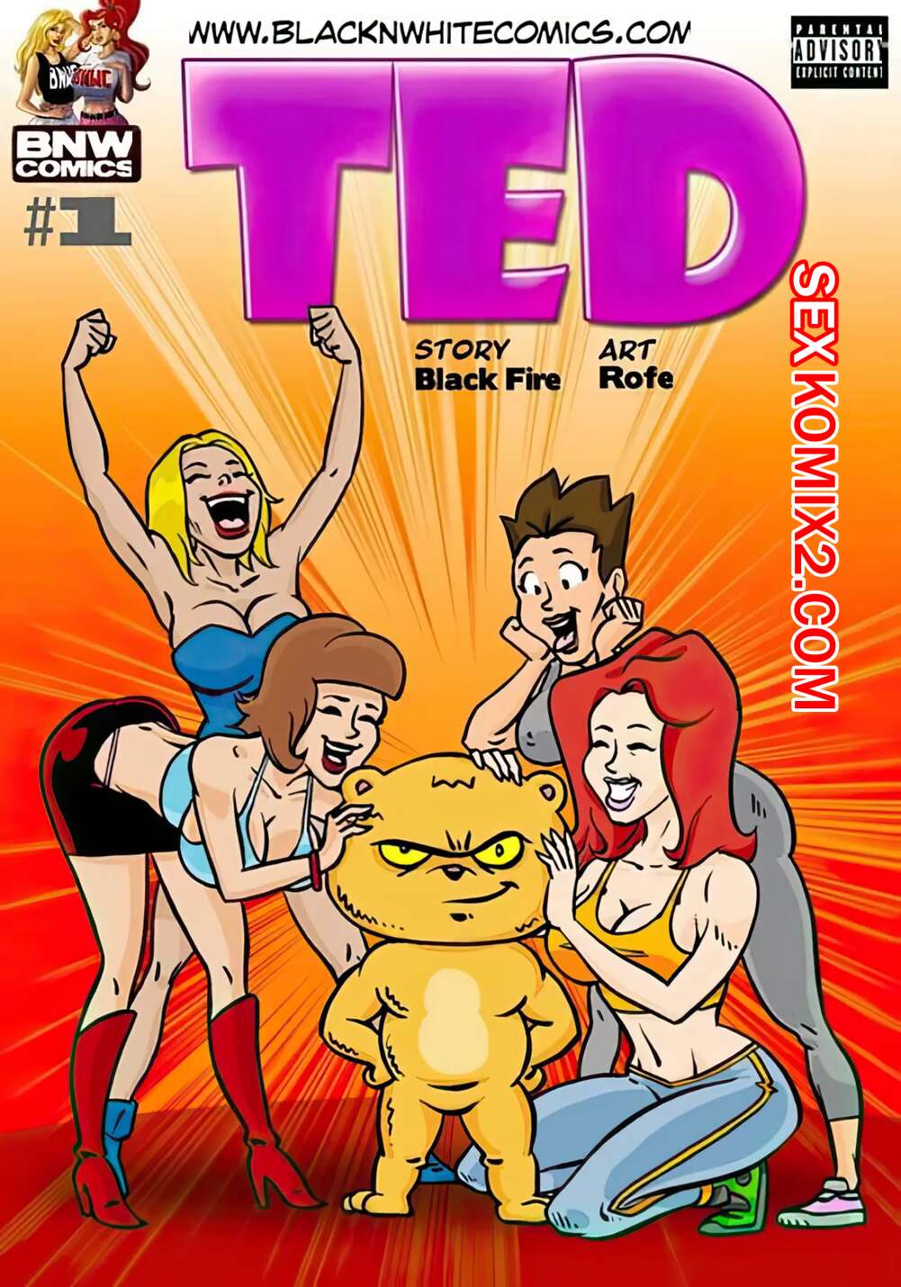 Порно комикс ТЭД. Часть 1. TED. BlackNWhiteComics.