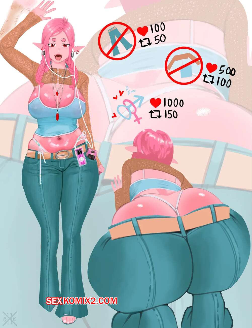 Порно комикс Valentines slime girl breeding. x e11e