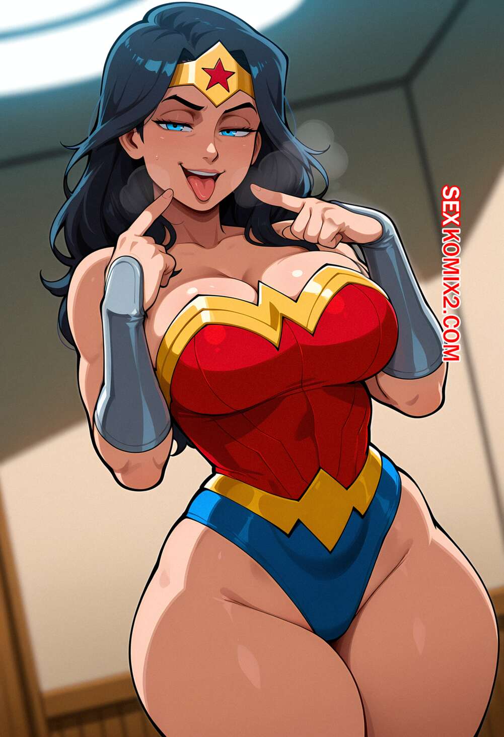 Порно комикс Wonder Woman x BBC 2. Floxin